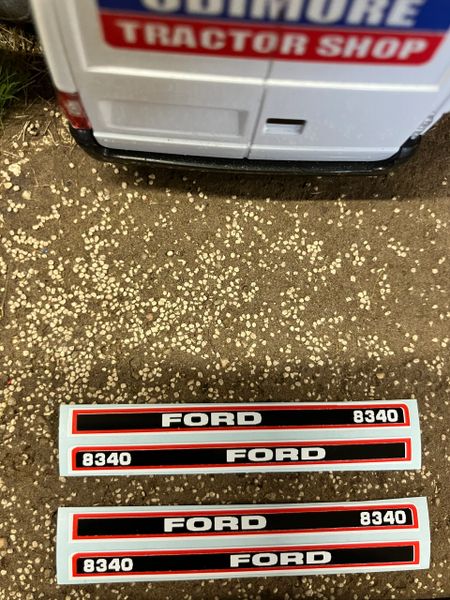 Ford 8340 Tractor 65mm Professional pre cut High quality vinyl bonnet decals farm machinery Britains decals 1:32 scale