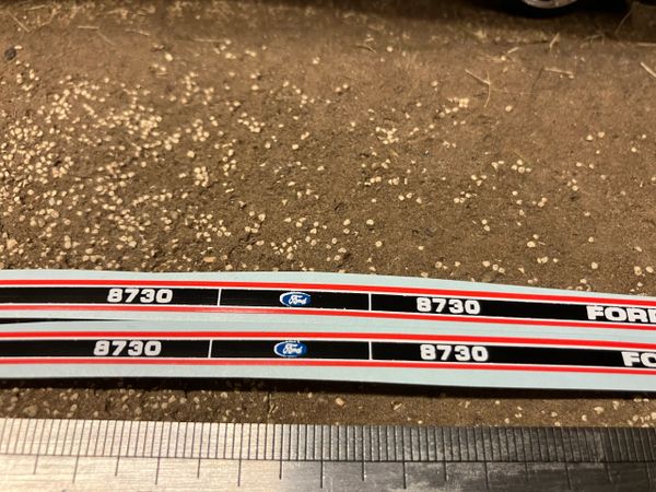 Ford 8730 Tractor Professional pre cut High quality vinyl bonnet decals farm machinery Britains decals 1:32 scale