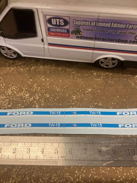 Ford TW15 mk 1 Tractor Professional pre cut High quality vinyl bonnet decals farm machinery Britains decals 1:32 scale