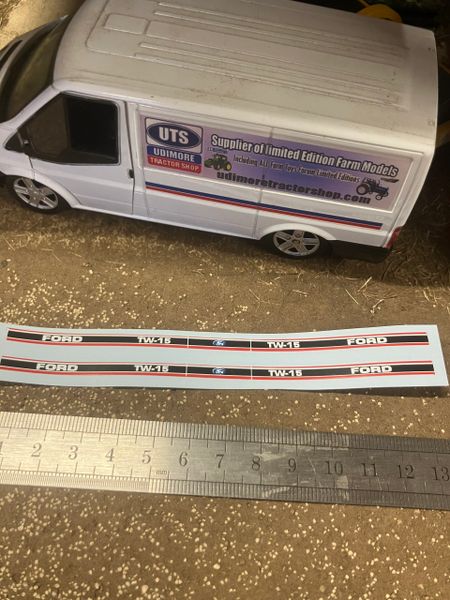 Ford TW15 mk 2 Tractor Professional pre cut High quality vinyl bonnet decals farm machinery Britains decals 1:32 scale