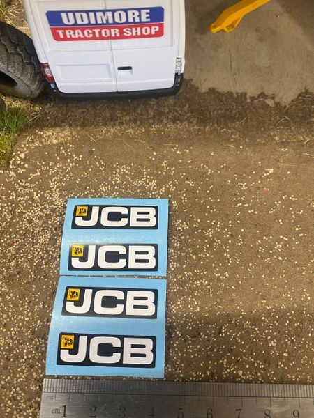 JCB x 4 Farm Machinery Professional Pre Cut High quality vinyl decal packs stickers 1:32 scale