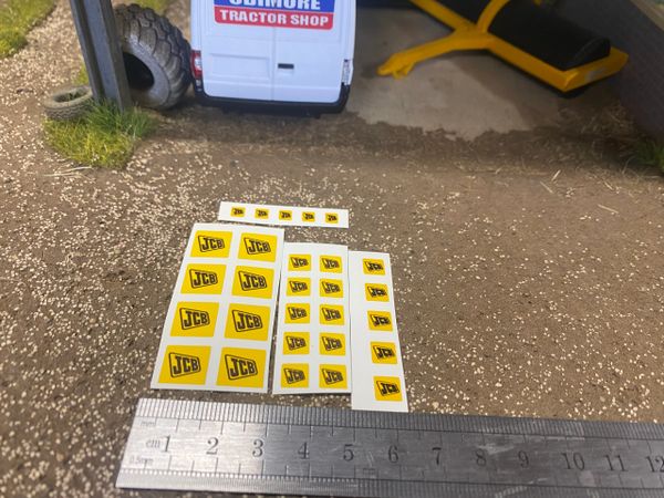 JCB x 28 Farm Machinery Professional Pre Cut High quality vinyl decal packs stickers 1:32 scale