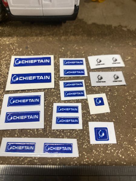 Chieftain trailers farm machinery x 18 Professional pre cut High quality vinyl huge pack decals farm machinery decals