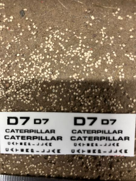 CAT Caterpillar D7 Dozer Crawler construction farm machinery x 12 Professional pre cut High quality vinyl huge pack decals farm machinery decals