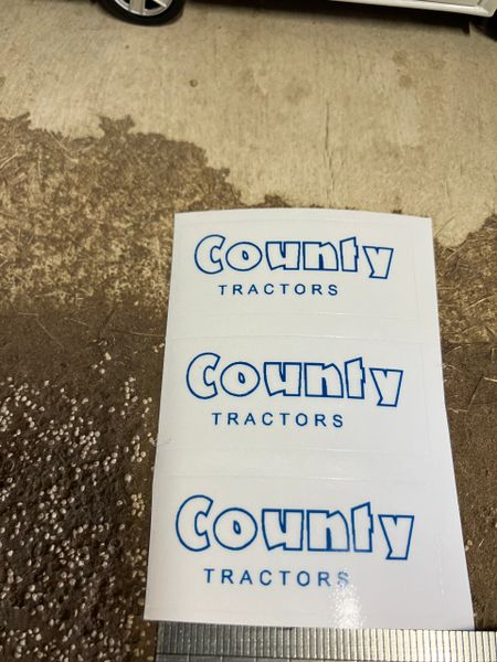 County Tractors Pre cut Professional High quality vinyl decals logo farm machinery stickers 1:32 scale