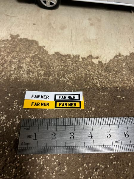 FAR MER number plates Professional Pre Cut High quality vinyl decal packs stickers 1:32 scale