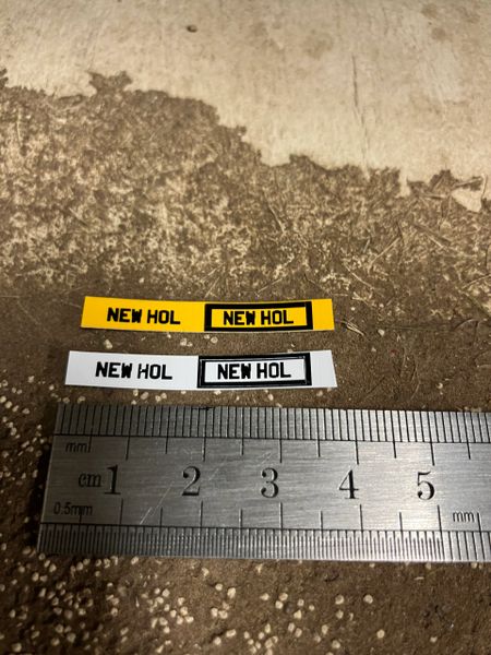 NEW HOL number plates Professional Pre Cut High quality vinyl decal packs stickers 1:32 scale