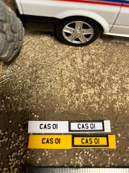 CAS 01 number plates Professional Pre Cut High quality vinyl decal packs stickers 1:32 scale