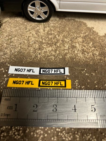 NG07 HFL number plates Professional Pre Cut High quality vinyl decal packs stickers 1:32 scale
