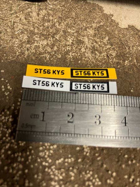 ST56 KY5 number plates Professional Pre Cut High quality vinyl decal packs stickers 1:32 scale