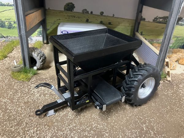 Hand made Scratch built Black 8 tonne Stonecart Gravel trailer 1:32 scale