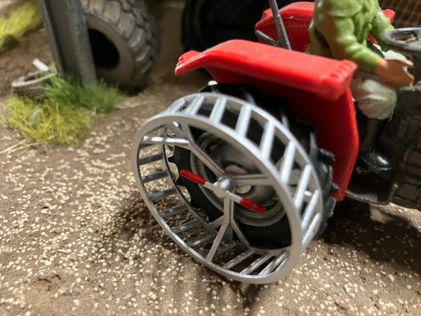 Tractor Cage wheels 37mm pair 1:32 scale fits Britains Massey Ferguson 135