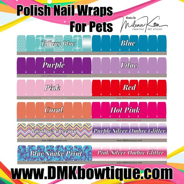Pet Nail Polish Wraps