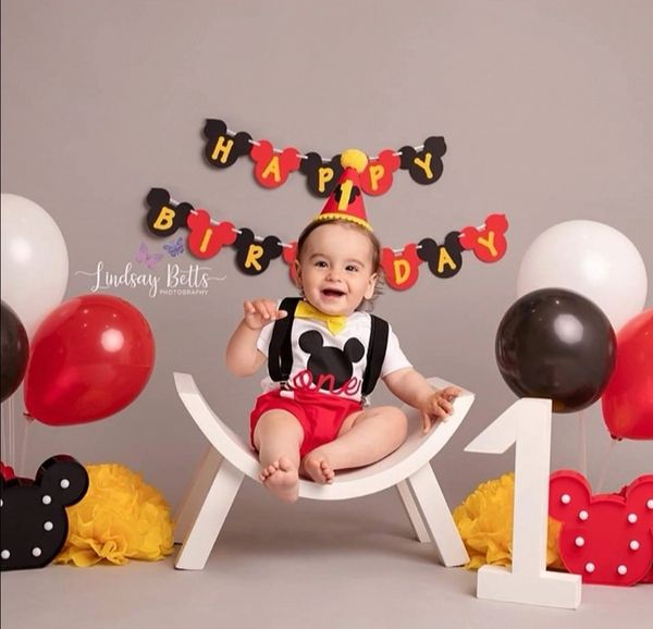 mickey smash cake outfit