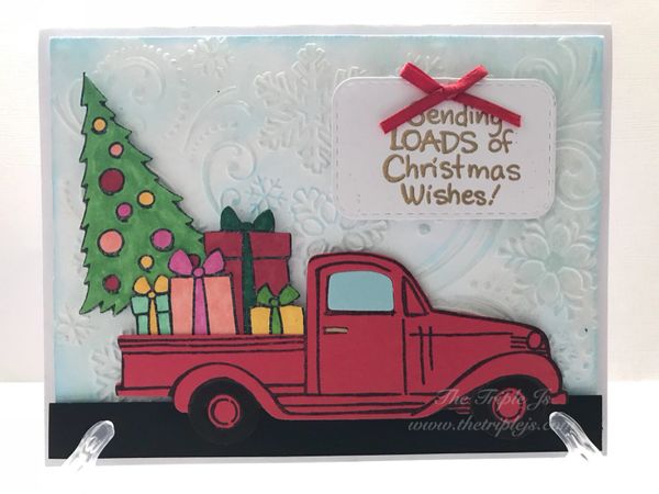 Sending Loads of Christmas Wishes!, Truck, Tree