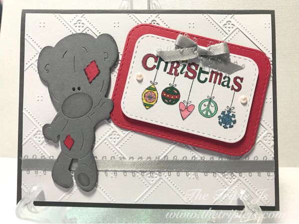 Christmas, Bear, Blank Card