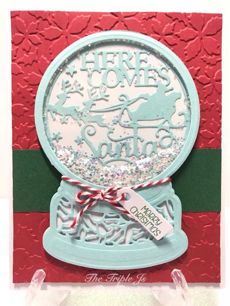 Here Comes Santa, Snow-globe, Shaker Card