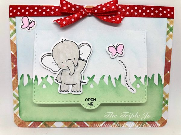 Open Me Card, Elephant, Gift Card Holder