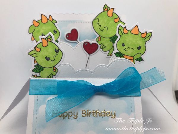 Box Card, Dinosaurs, Happy Birthday, Hearts