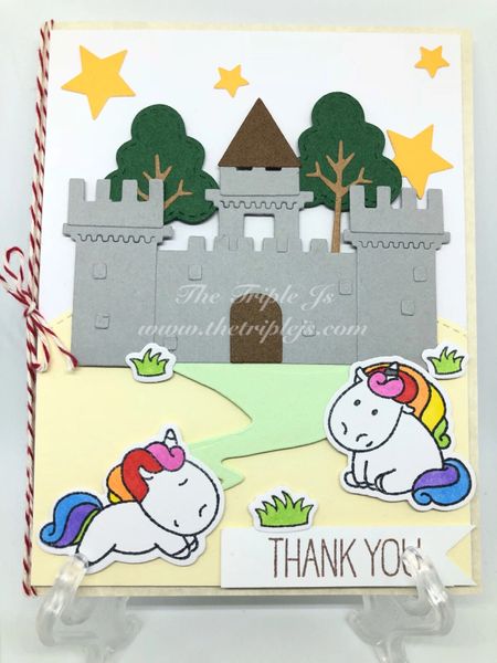 Castle, Unicorn, Stars, Thank You