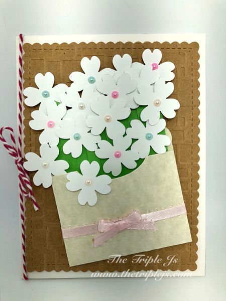 Flowers in Envelop, Any Occasion, Blank Card