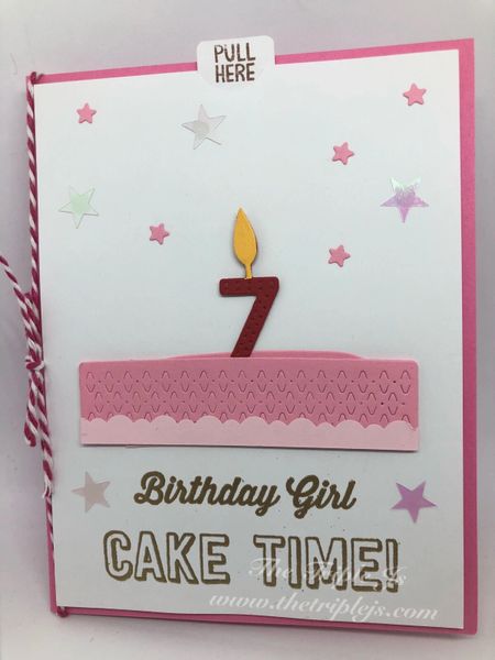 Birthday Girl, Cake Time, Pink Cake, Stars