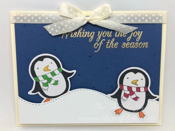 Wishing you the joy of the season, Penguins, Blank Card