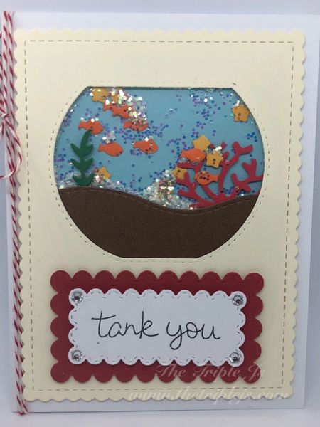 Tank You, Fish Tank, Shaker Card