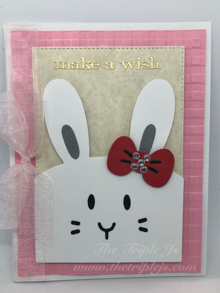 Make a wish, Rabbit, Cute Card, Inside is Blank