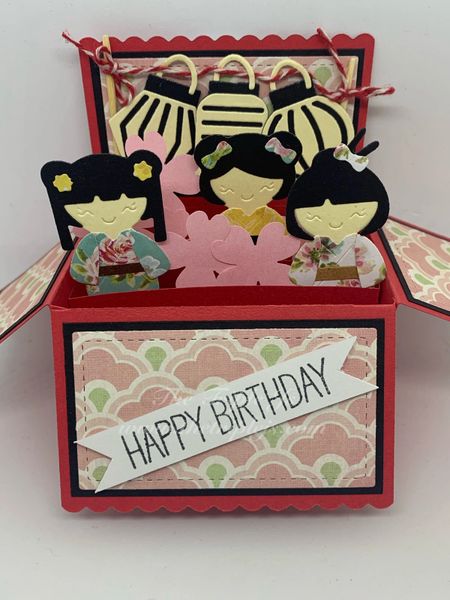 Japanese Girls, Box Card, Happy Birthday