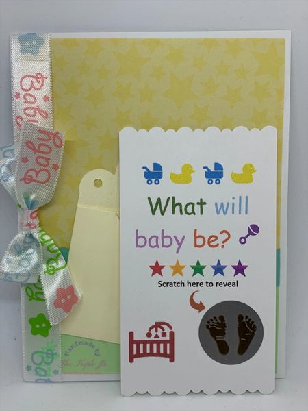 What will baby be?, Gender Reveal, Scratch off card