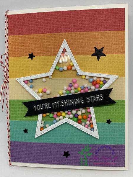 YOU'RE MY SHINING STARS, Rainbow, Shaker Card (Mini Foam)