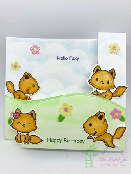 Hello Foxy, Happy Birthday, Wiper, Peek a Boo Card