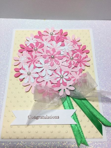 Congratulation, Bouquet, Pink and White Flowers