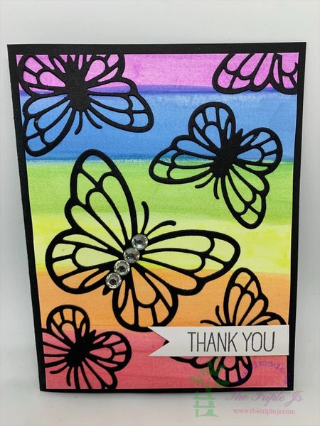 THANK YOU, Butterfly Card