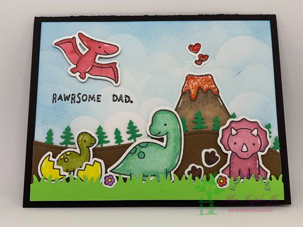 Rawrsome Dad, Dinosaur, Cute Card