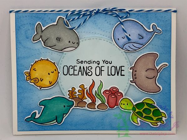 Sending You Oceans of Love, Dolphin, Turtle, Whale, Shark, Stingray and Puffer Fish