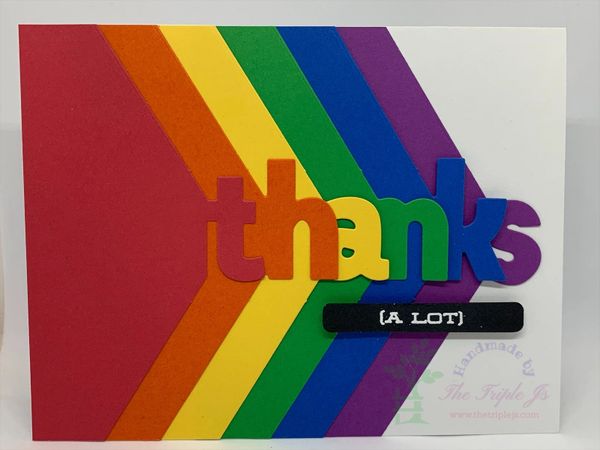 Thanks a lot, Rainbow, Thank You Card, Blank Card