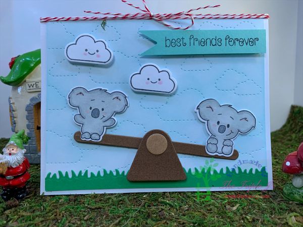 Koala Bear, See-Saw, Cute Card, Best Friend Forever
