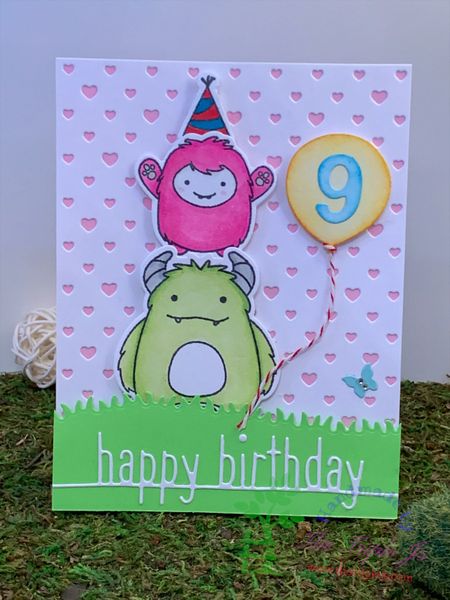 Happy Birthday 9th, Monster, Balloon