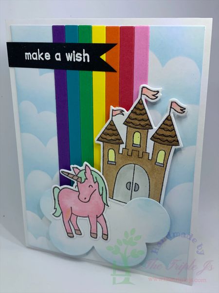 Make a Wish, Unicorn, Castle, Girl, Dream, Cloud, Rainbow