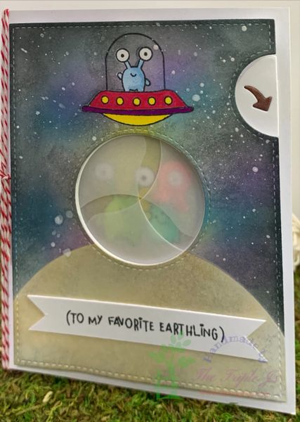 Alien, UFO, (To My Favorite Earthling), Interactive Card, Cute