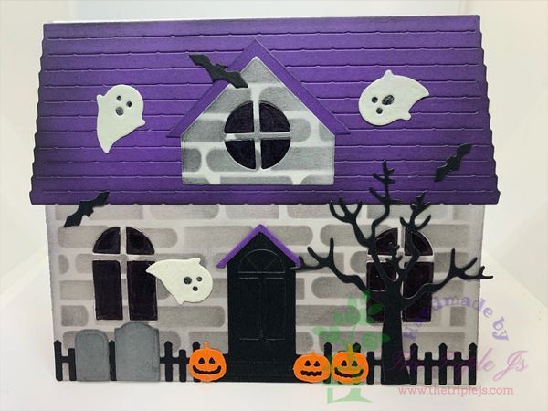 Ghost House, Pumpkin (Glow in the dark ghost), Blank Card