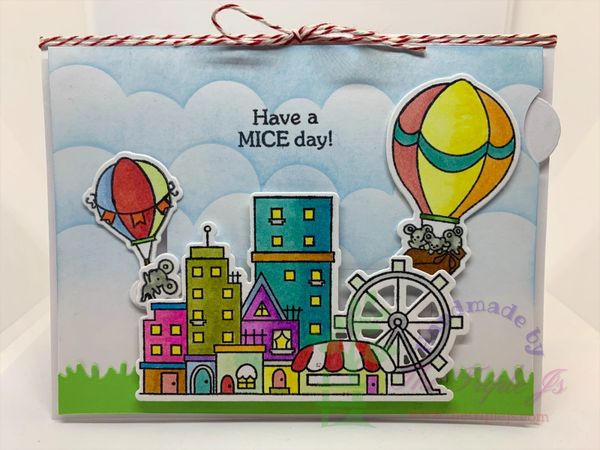 Have A Mice Day!, Balloons, Interactive Pull Tab Card