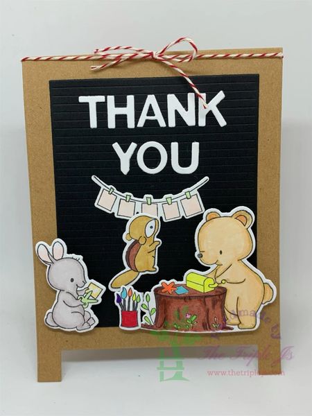 Thank You, Bunny, Bear, Squirrel, Letterboard