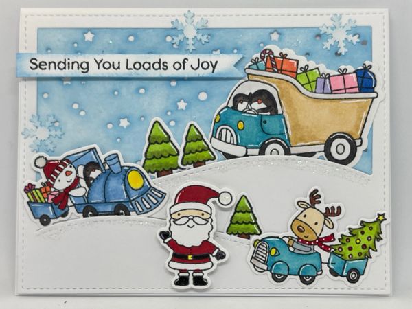 Sending You Loads of Joy, Santa, Train, Truck, Presents