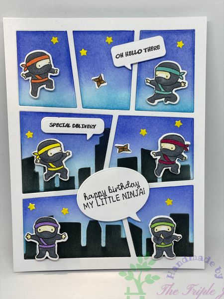 ninja birthday card