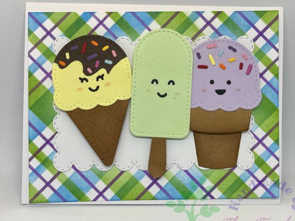Ice Cream Cone, Popsicle, Sweet Treats, Blank Card