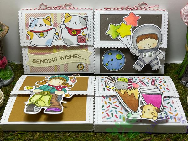 Cute Sticky Notepad, Cat, Space, Girl and Sweet Dessert