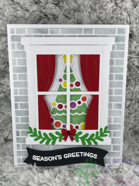 Season's Greeting, Window, Tree